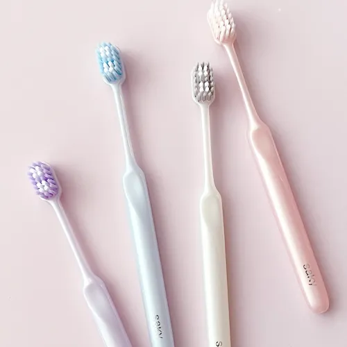 Saky+ Extreme Joy Wide Clean And Clear Stain Removal Toothbrushes Soft Bristle Gum Protection 2 Pcs/Box *2