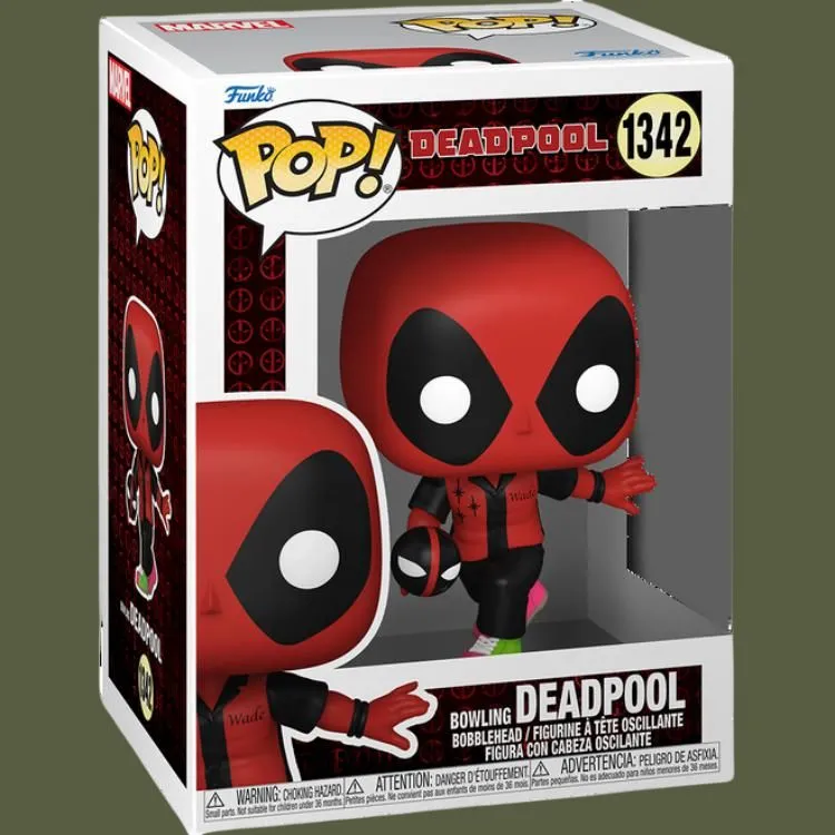Funko x MARVEL POP! Limited Edition Deadpool Bowling Ball Chibi Figures-3