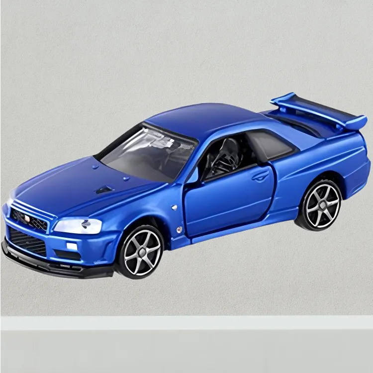 TAKARA TOMY Nissan Alloy Mini Car Collection TP No.11 Skyline GT-R R34 V-SPEC II Nür Assembled Models-1