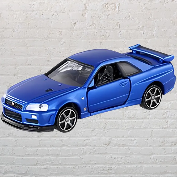 TAKARA TOMY Nissan Alloy Mini Car Collection TP No.11 Skyline GT-R R34 V-SPEC II Nür Assembled Models-2