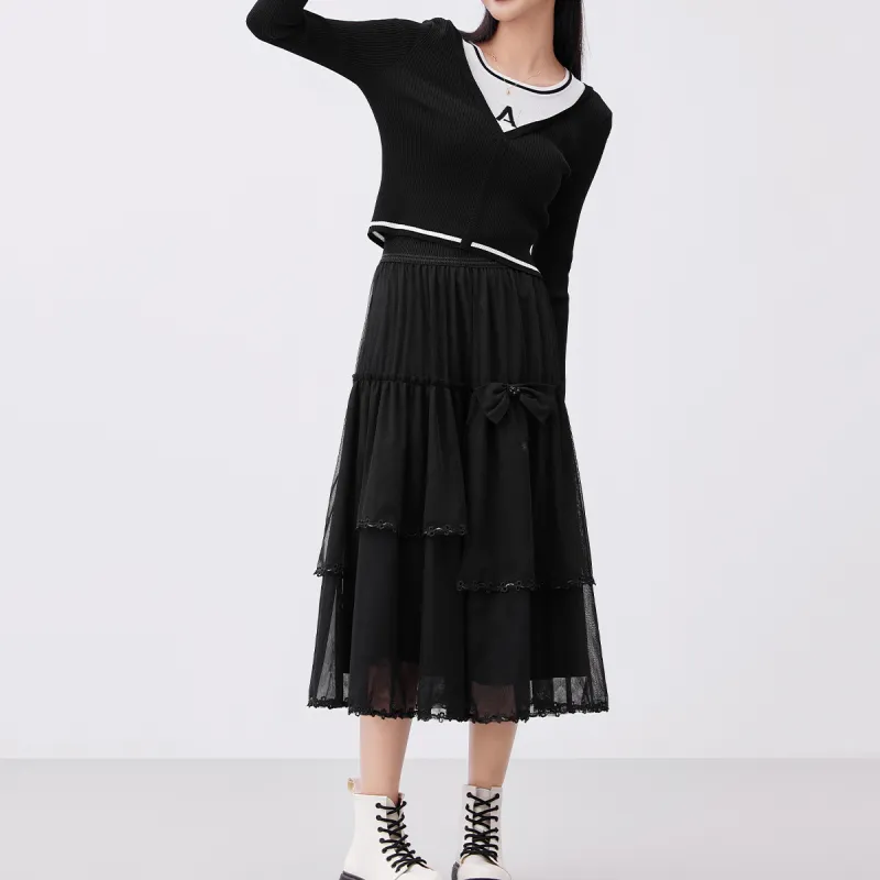 EICHITOO Casual Long Skirt Women's Black-1