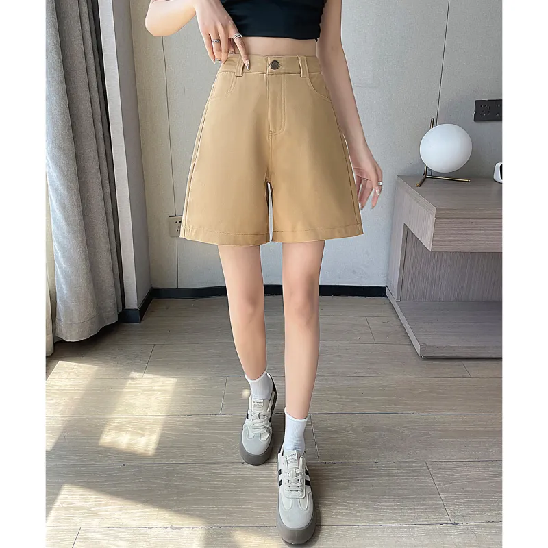 JEANSWEST Cooling Comfortable Everyday Fashion Versatile High Rise A Shaped Wide Leg With Hip Coverage Summer Women's-1