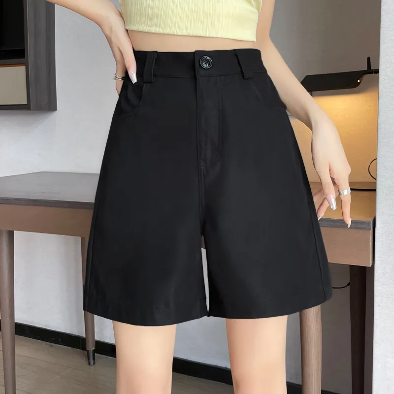 JEANSWEST Cooling Comfortable Everyday Fashion Versatile High Rise A Shaped Wide Leg With Hip Coverage Summer Women's-4