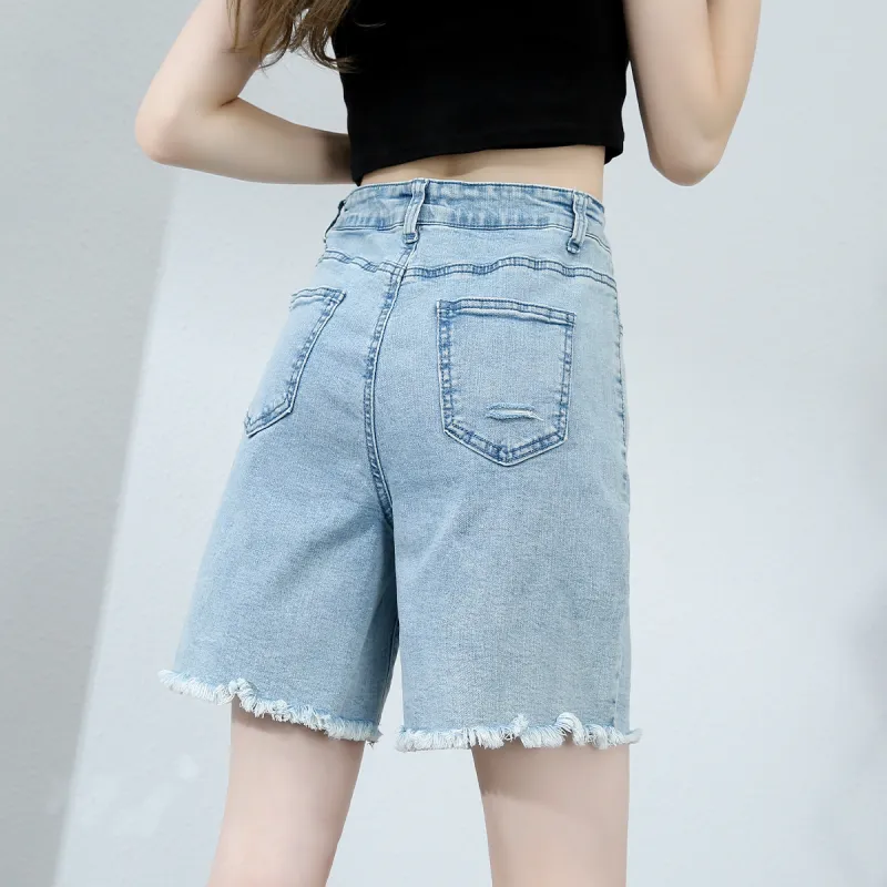 JEANSWEST Denim Shorts Women's Medium Blue-1