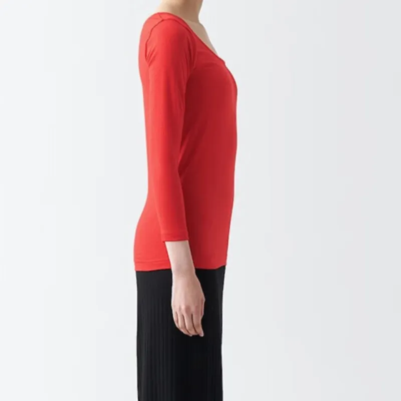 MUJI Set-in Sleeve T-Shirt Women's-4