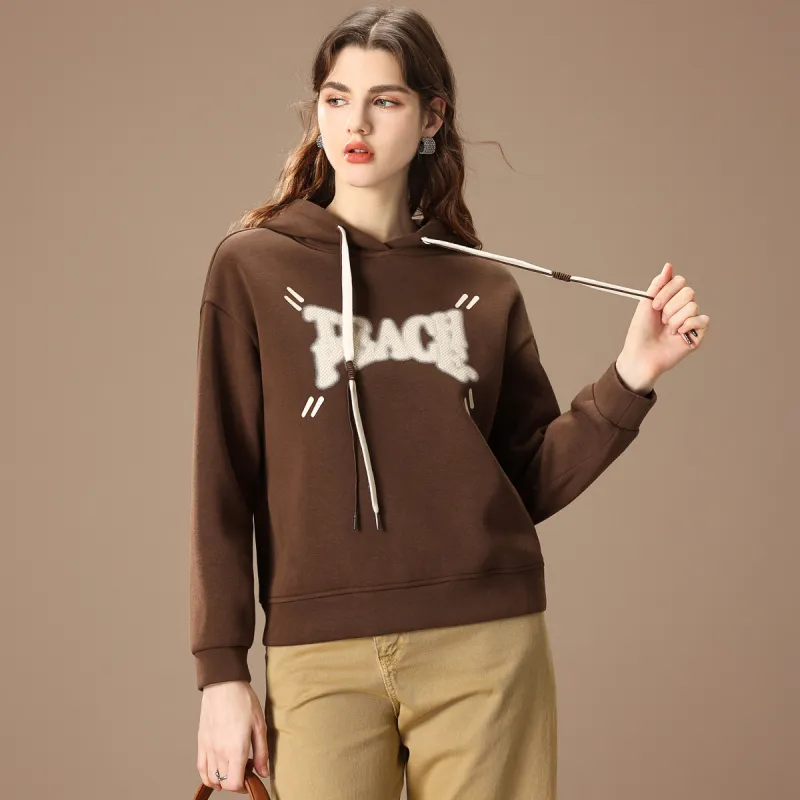 FENHONGMALI Sweatshirt Women's Khaki-3