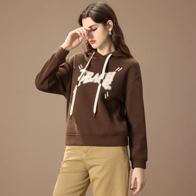 FENHONGMALI Sweatshirt Women's Khaki-1