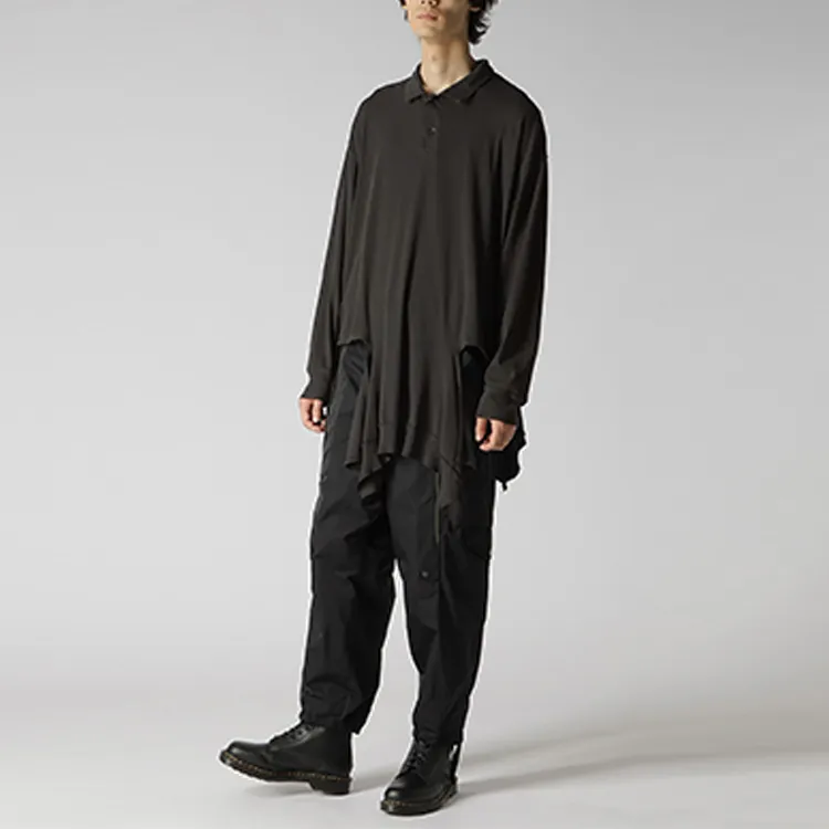Yohji Yamamoto Ground Y SS24 Polo Shirt Unisex Black-6