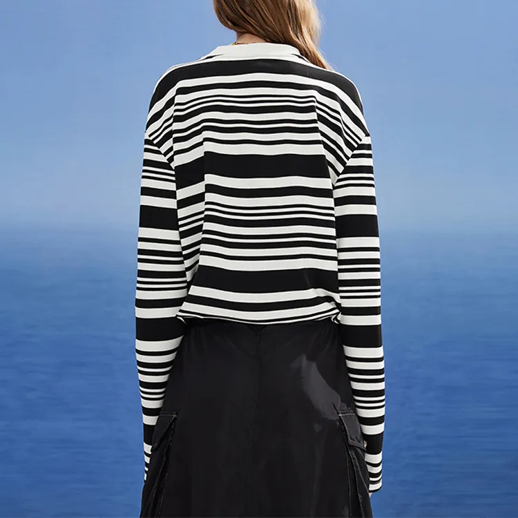 DKNY SS24 Sweatshirt Women's White Stripes-2