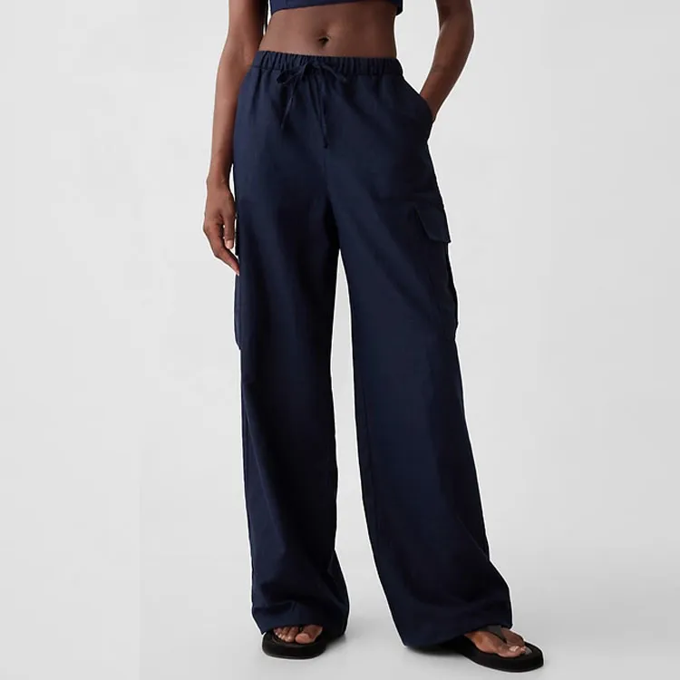 GAP Casual Pants Women's Marine Blue-3