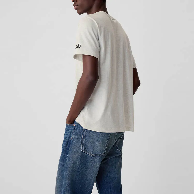 GAP T-Shirt Men's Pale Linen Grey-3