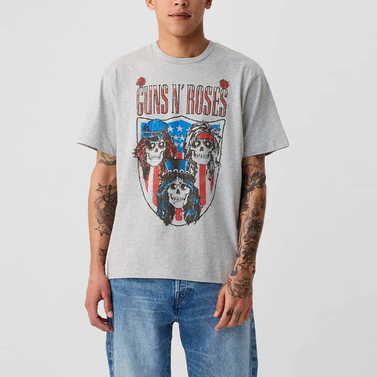 GAP Legendary Artist Series T-Shirt Men's Light Heather Gray-2