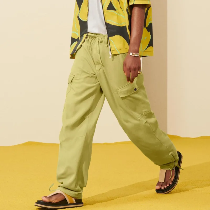 ZARA Casual Pants Men's Grass Green-3