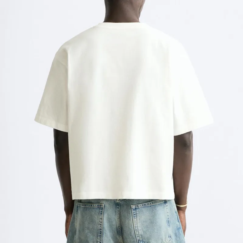 ZARA T-Shirts Men White-3