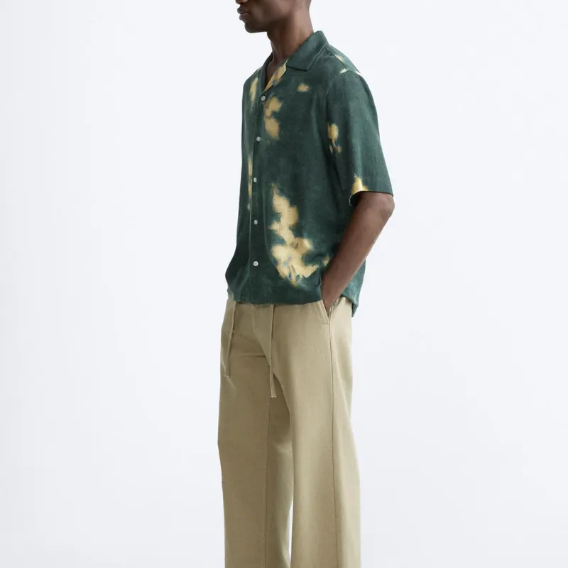 ZARA Shirts Men Green-3