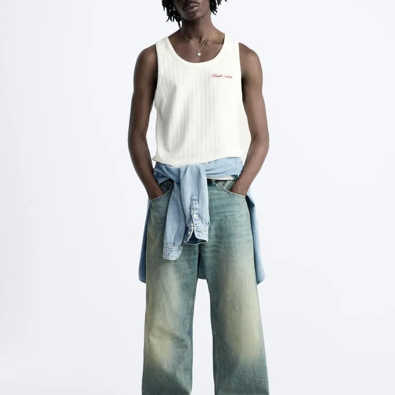 ZARA T-Shirts Men White-2
