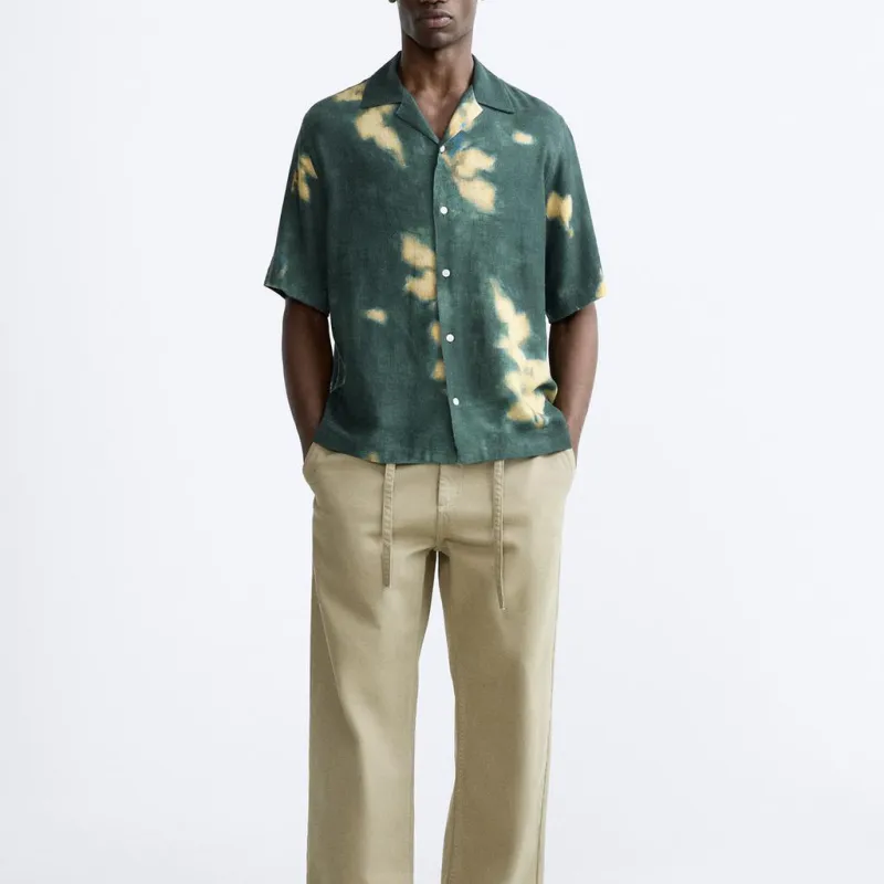 ZARA Shirts Men Green-4