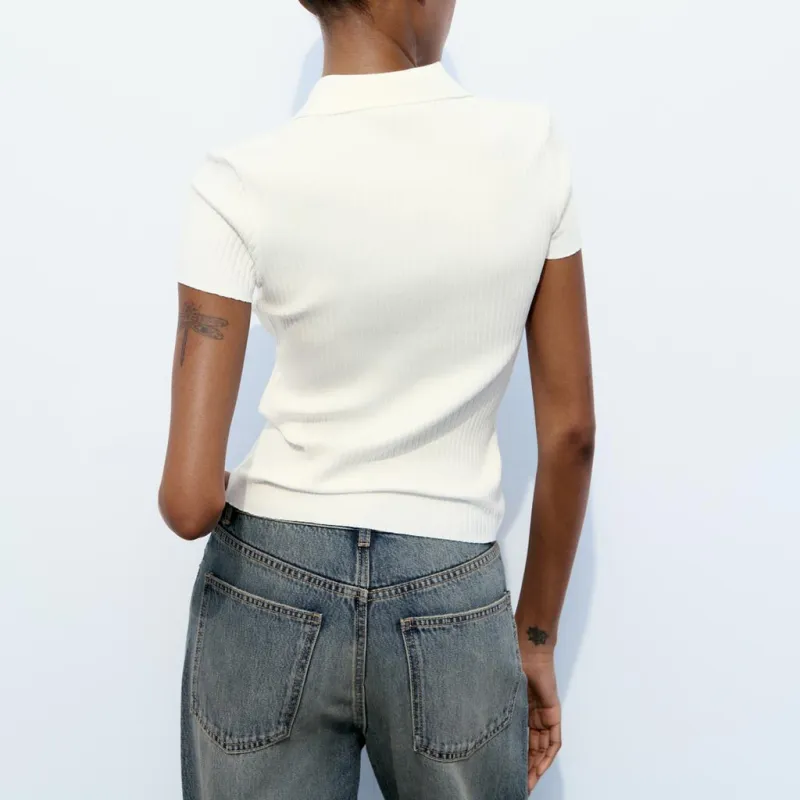 ZARA T-Shirt Women's Frosted White-3