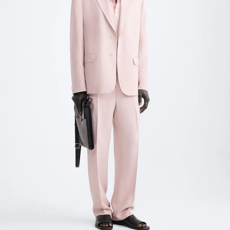 ZARA Suit Trousers Men Pink-3