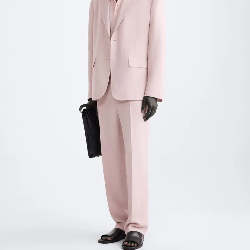 ZARA Suit Trousers Men Pink-2