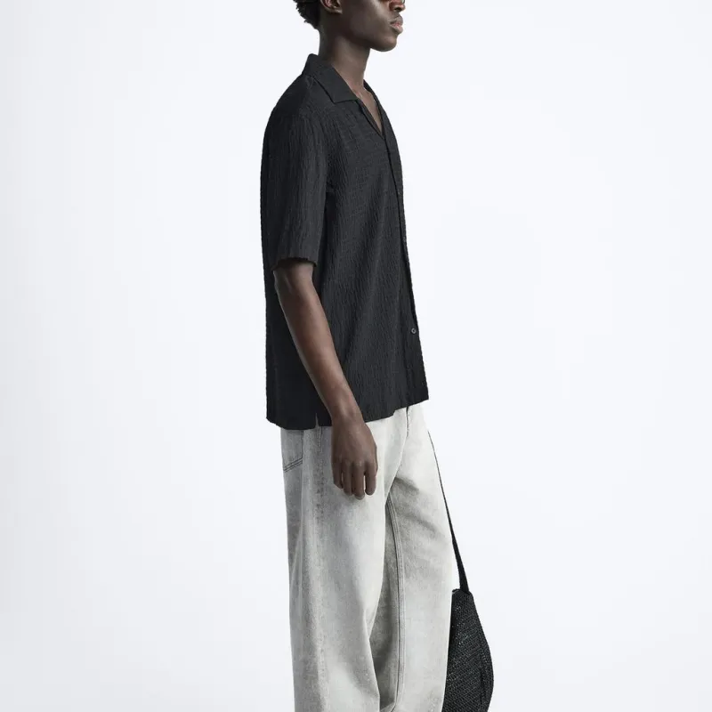 ZARA Shirts Men Black-4