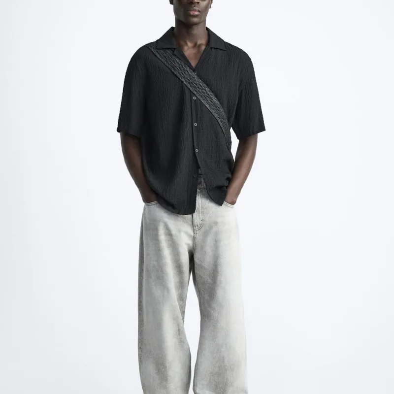 ZARA Shirts Men Black-2