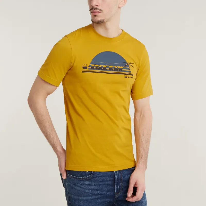 G STAR RAW T Shirt Men's Yellow-3