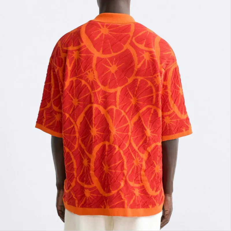 ZARA Shirts Men Orange-2
