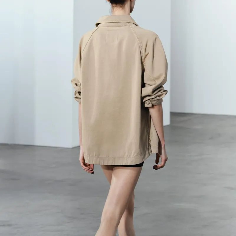 ZARA Jackets & Coats Women's Tan-2