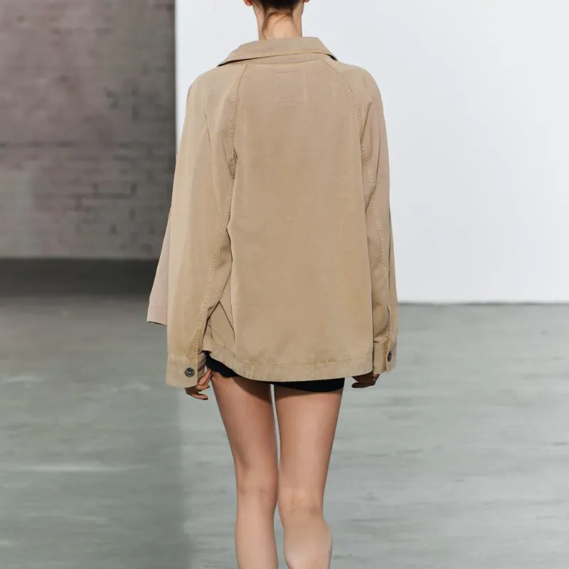 ZARA Jackets & Coats Women's Tan-3