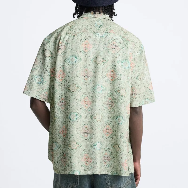 ZARA Shirts Men Green-3