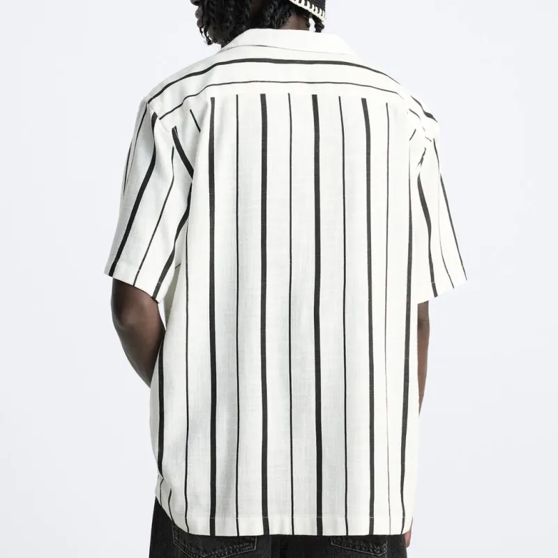 ZARA Shirts Men Black/White-3