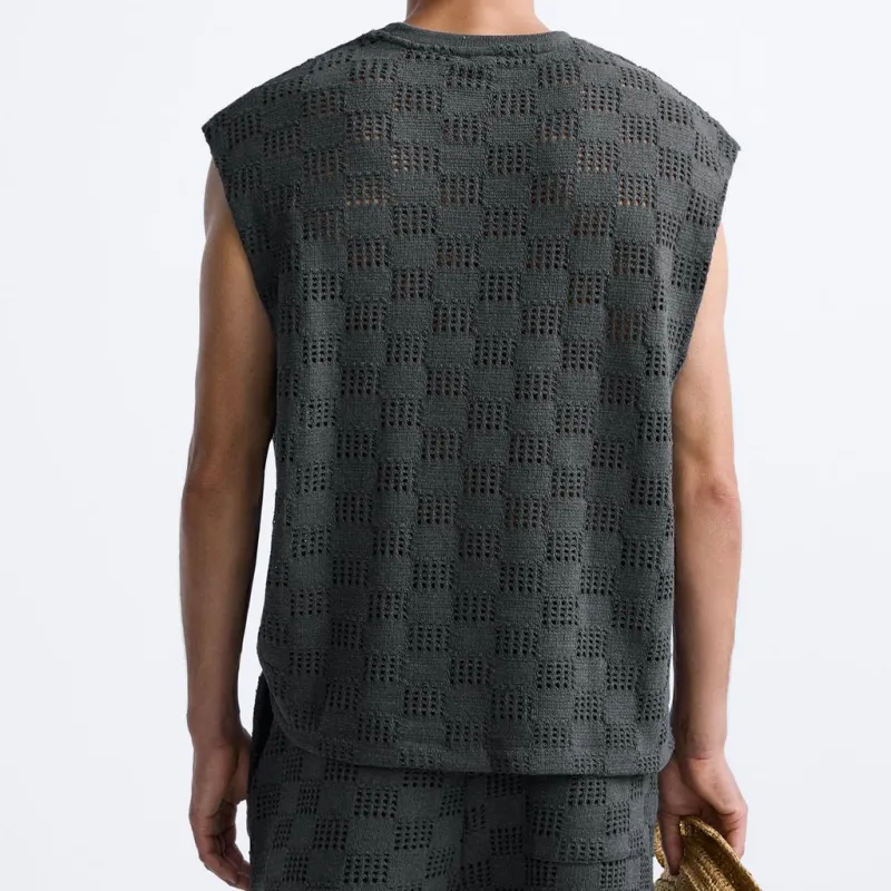 ZARA T Shirts Men Gray-3