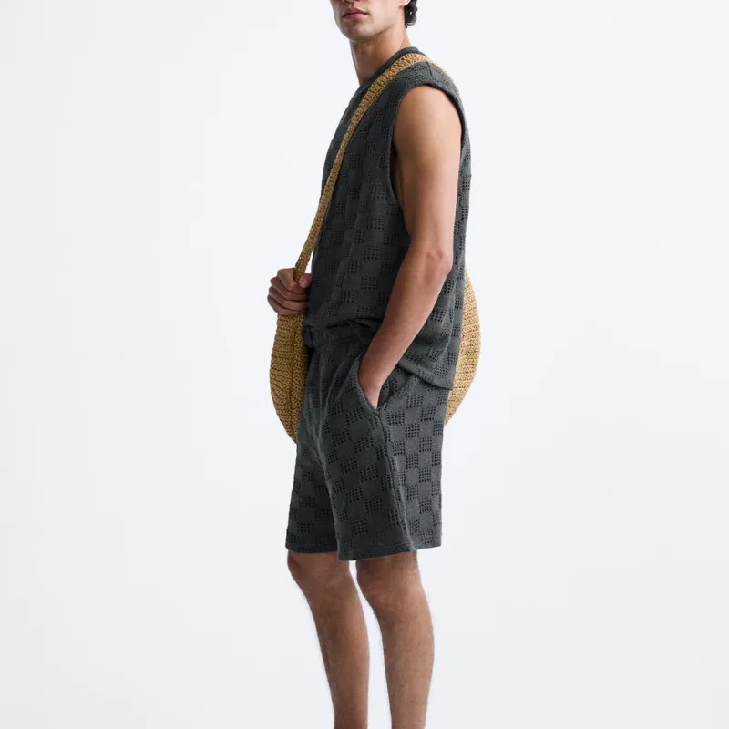 ZARA T Shirts Men Gray-4