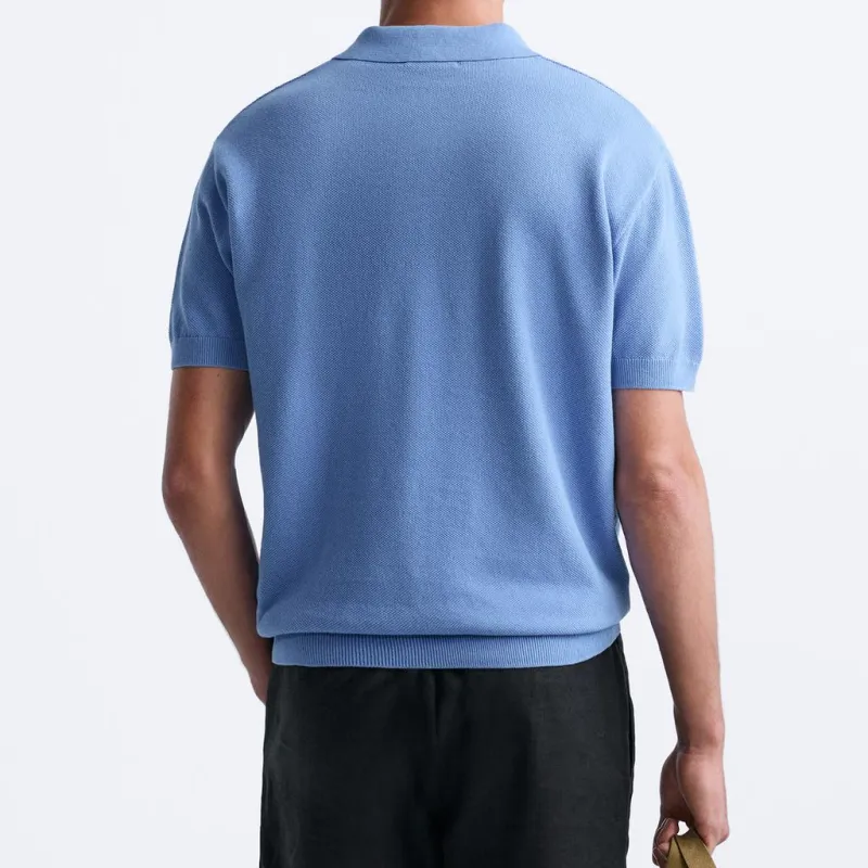 ZARA Polo Shirt Men's Dark Blue-3