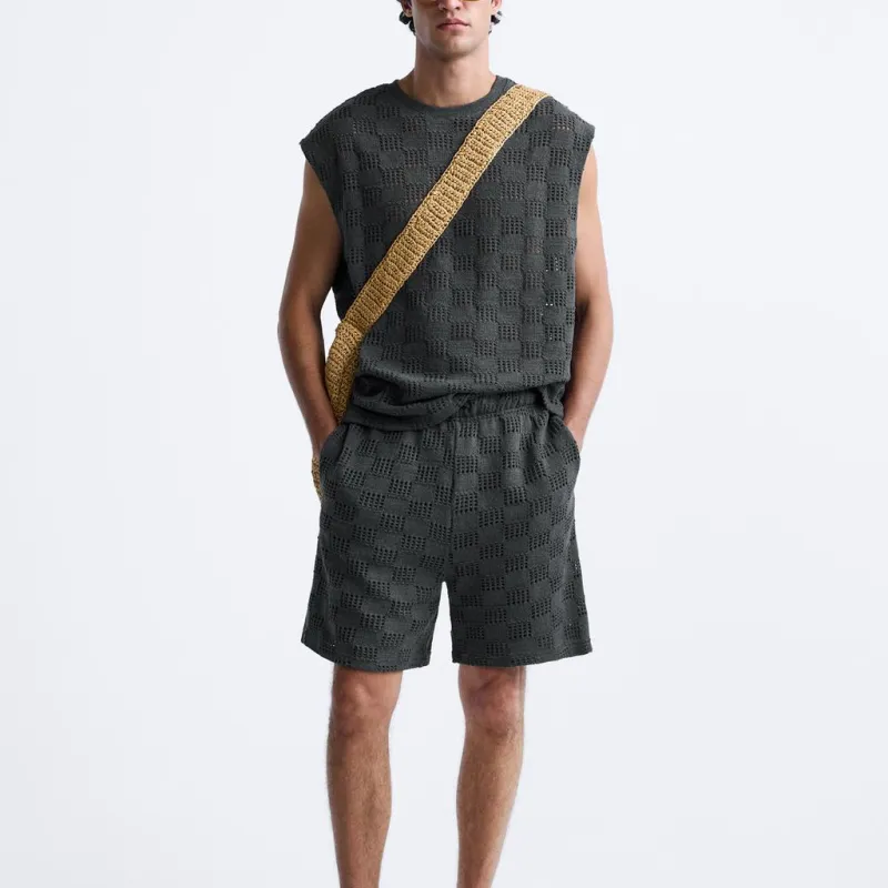 ZARA T Shirts Men Gray-2