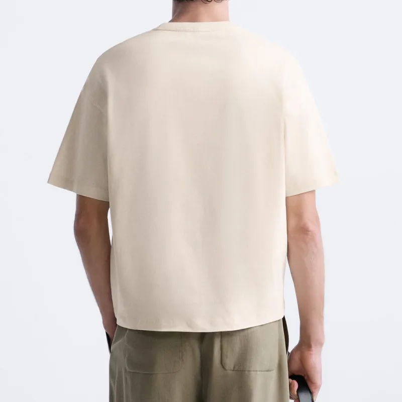 ZARA T Shirt Men's Frosted White-2