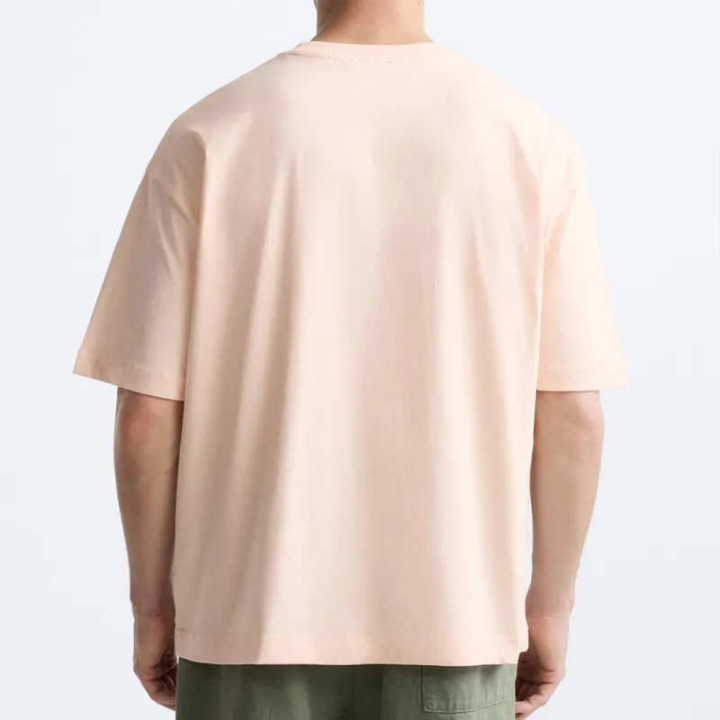 ZARA T-Shirt Men's Light Pink Red-2