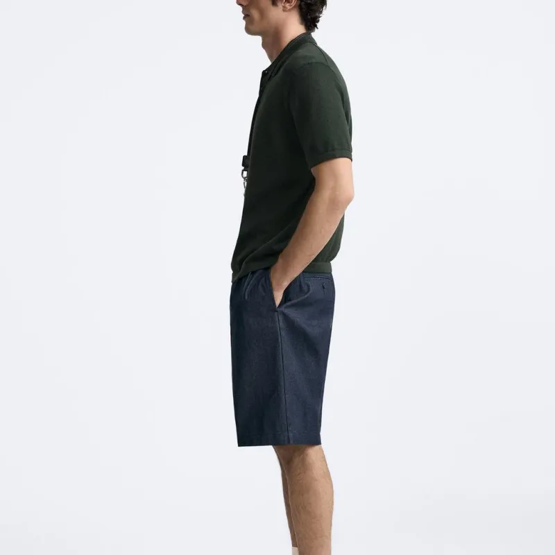 ZARA Polo Shirt Men's Dark Green-4