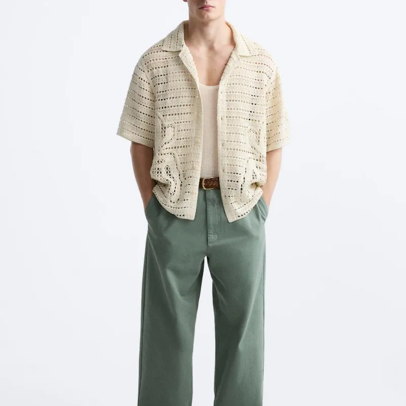 ZARA Shirts Men Frosted White-2