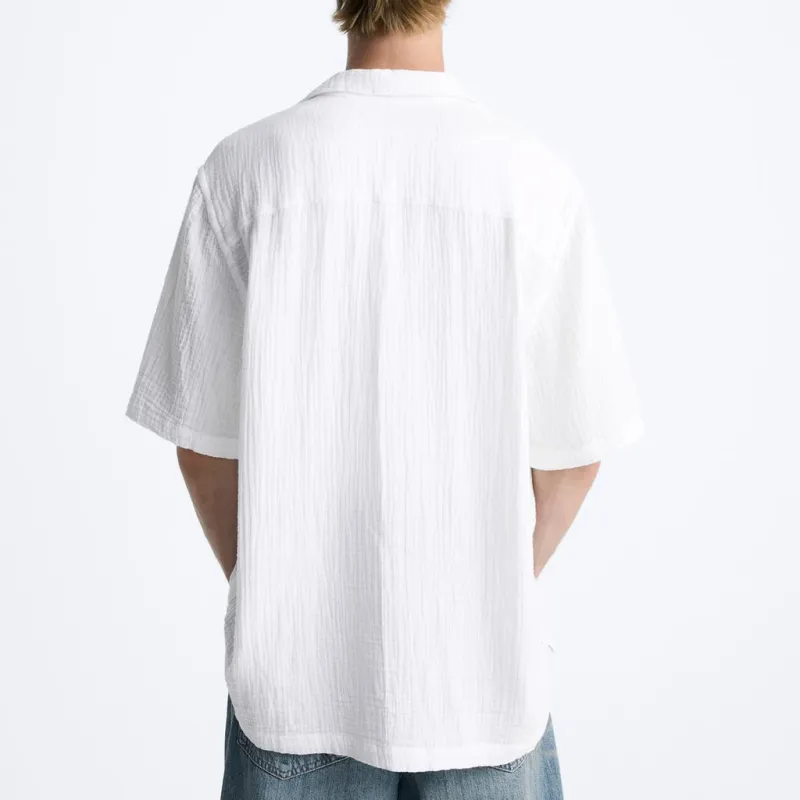 ZARA Shirts Men White-3