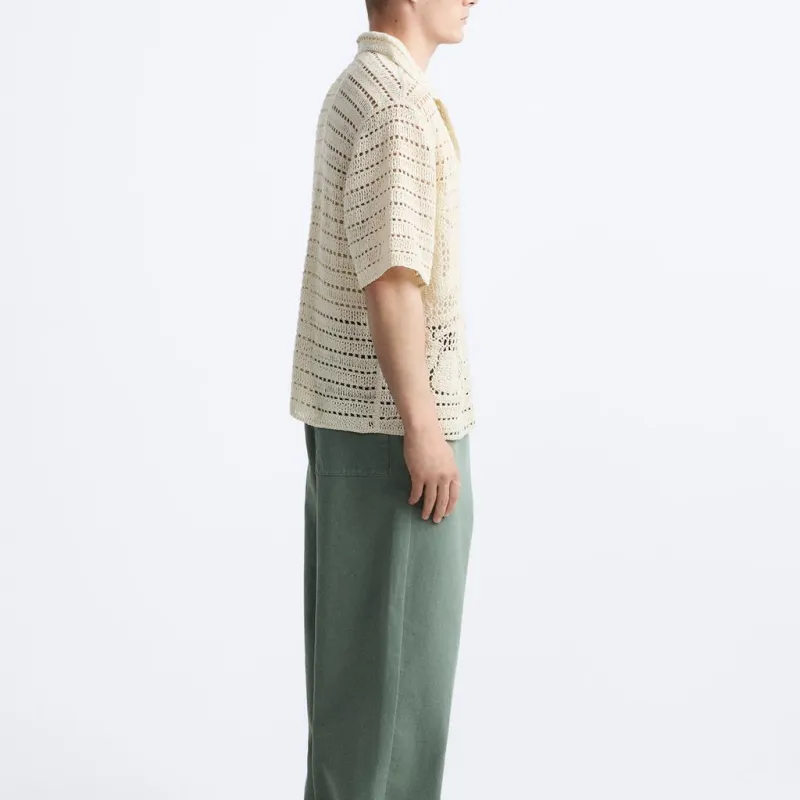 ZARA Shirts Men Frosted White-4