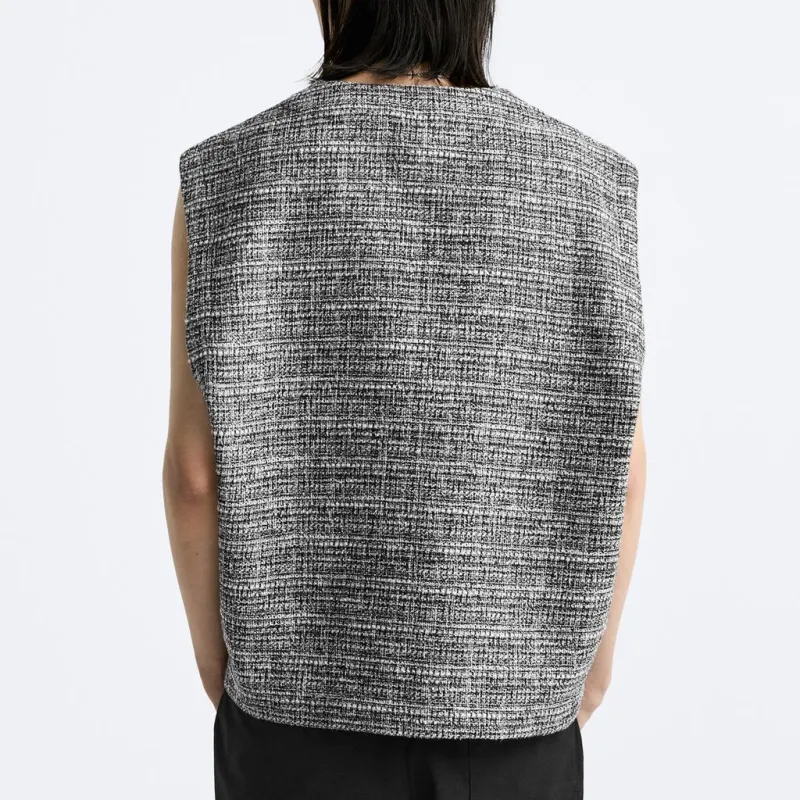 ZARA Tank Tops Men's Black/White-3