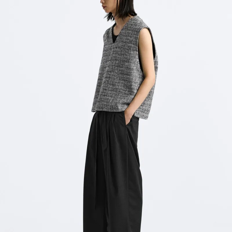ZARA Tank Tops Men's Black/White-4