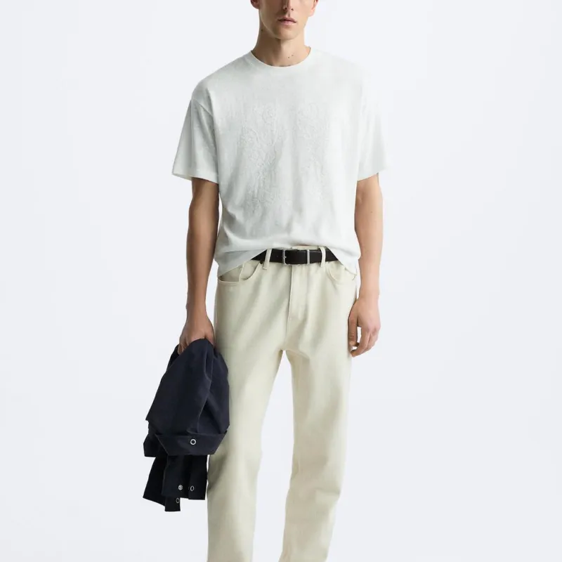 ZARA T-Shirt Men's Frosted White-2