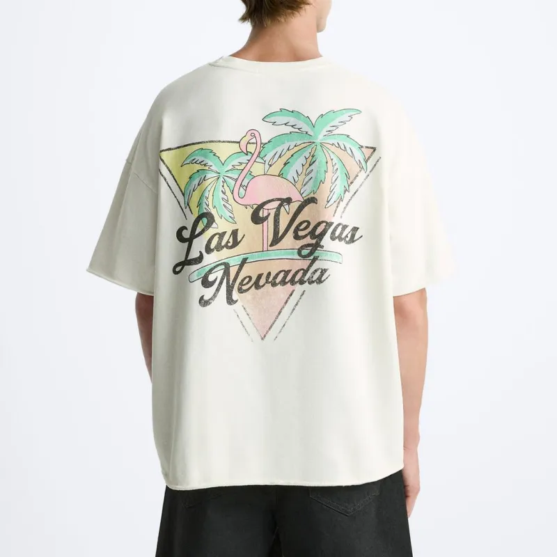 ZARA T Shirts Men White-3