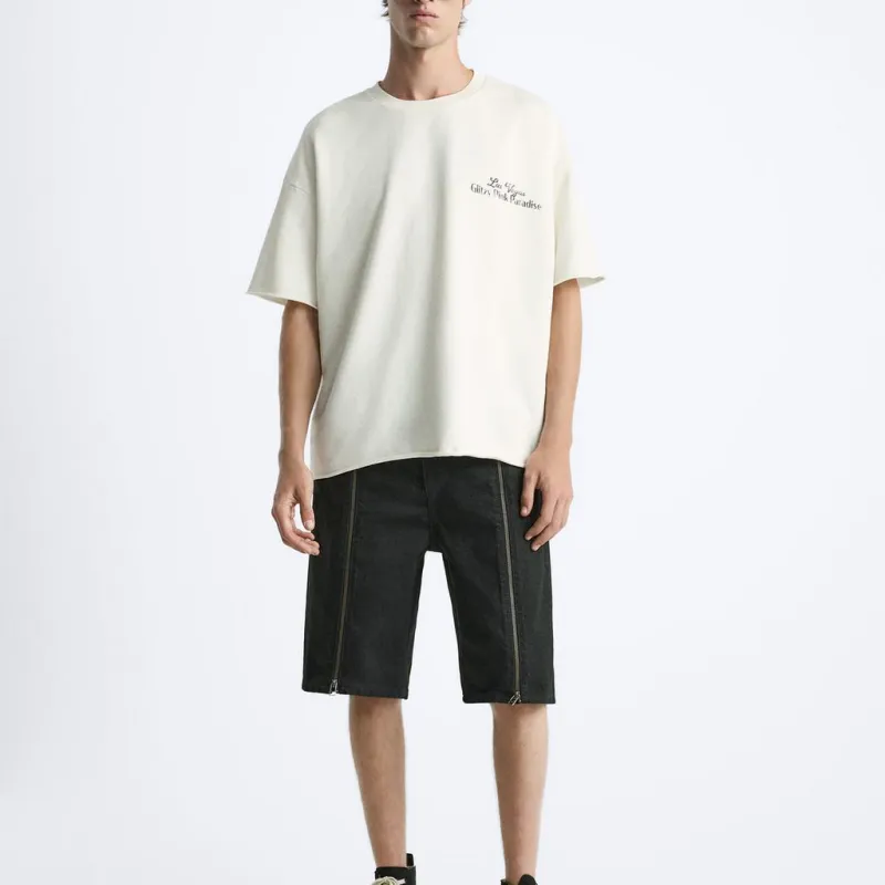 ZARA T Shirts Men White-2