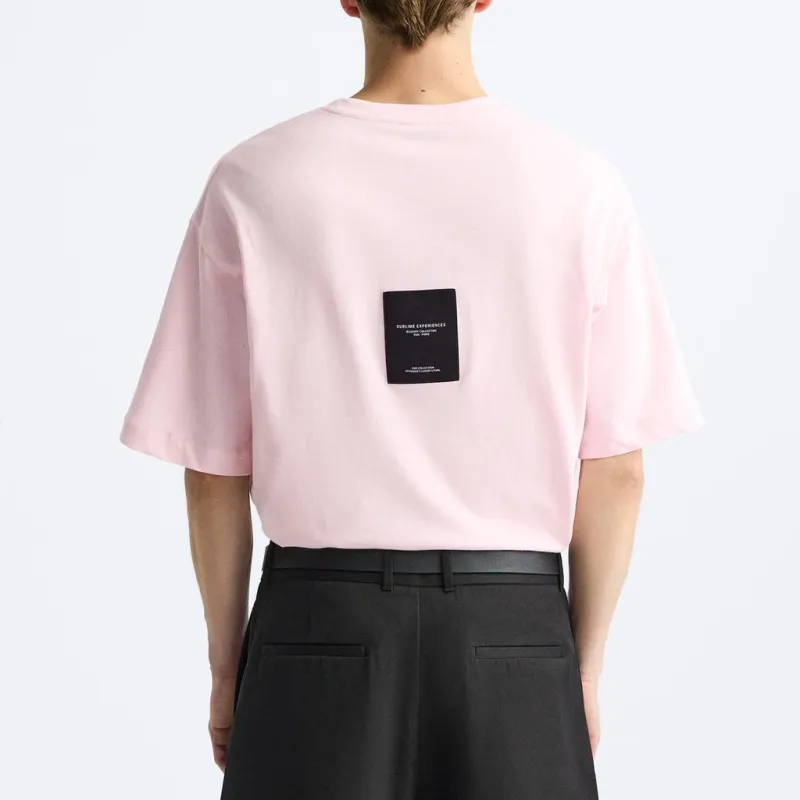 ZARA T-Shirts Men Pink-2