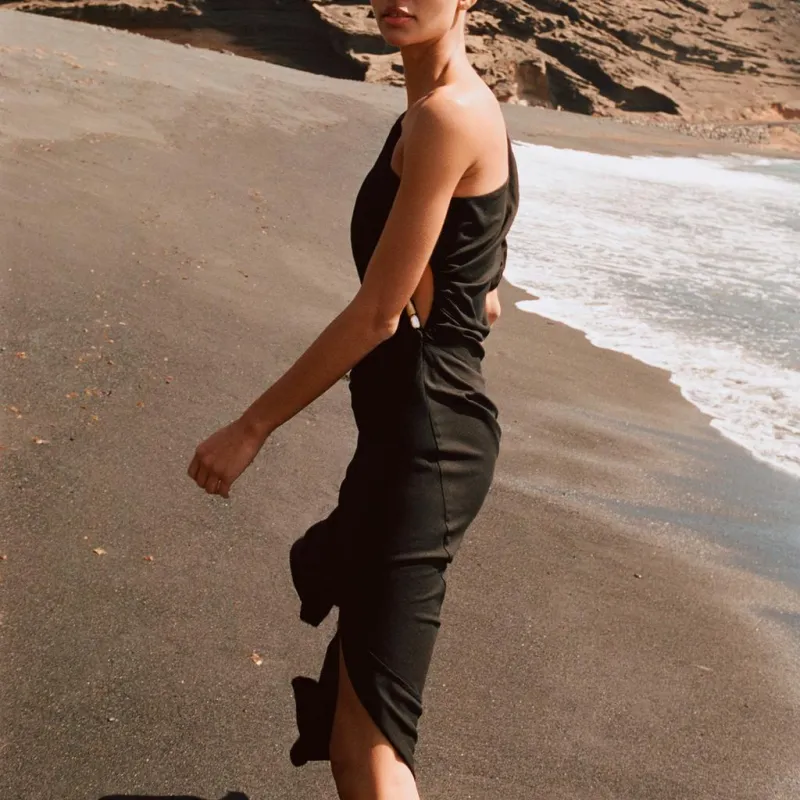 ZARA Short Sleeved Dresses Women's Black-3