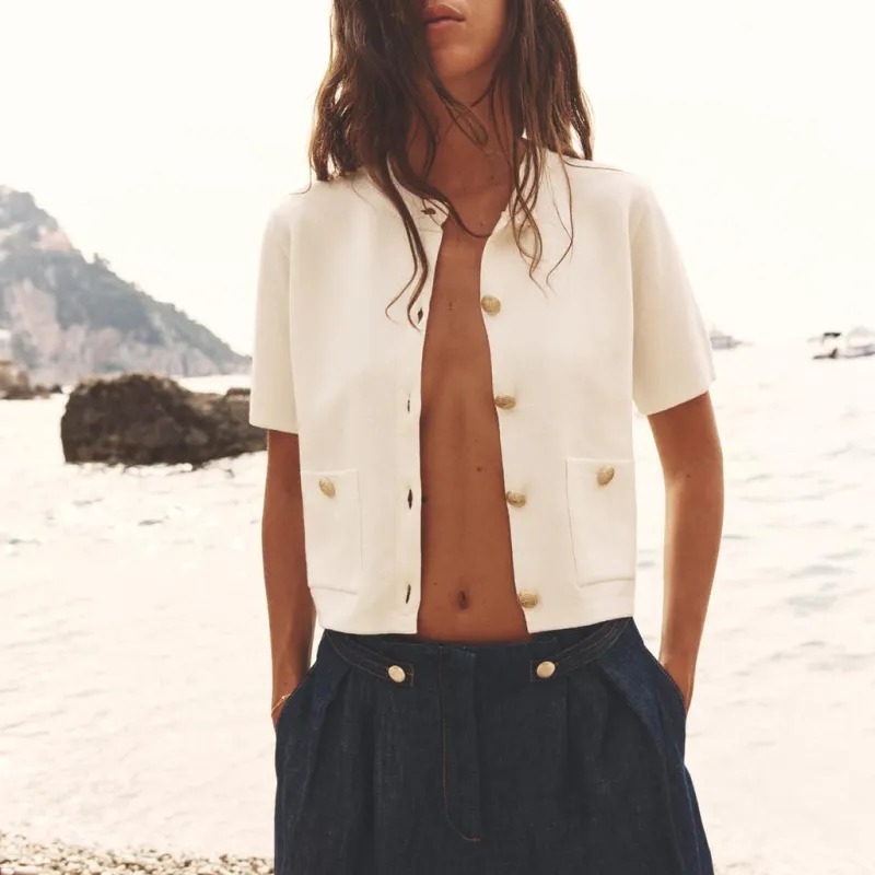 ZARA Jackets Coats Women's White-2